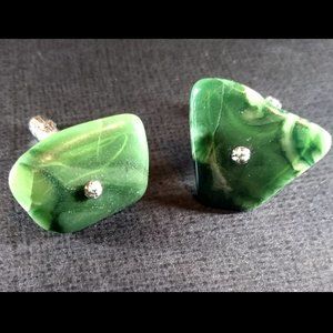 Vintage Malachite Cuff Links